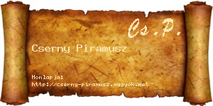 Cserny Piramusz névjegykártya